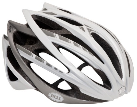 picture Gage Wit/Titanium Strepen Fietshelm
