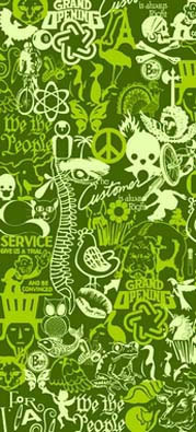 Green Mix Tubular Medium UV Buff Sjaal