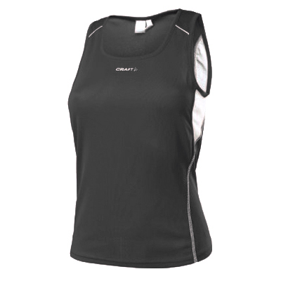 Track Field Singlet Woman Zwart