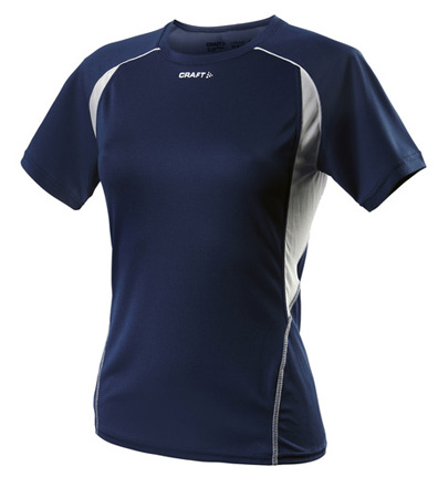 Track Field Tee Korte Mouwen Woman Navyblauw