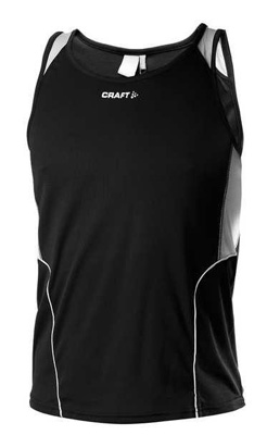 Track Field Singlet Man Zwart