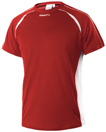 Track Field Tee Korte Mouwen Man Rood