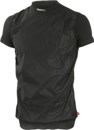 Pro Zero Windstopper Undershirt Korte Mouwen Man Zwart