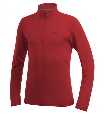 Pullover Lange Mouwen Met Rits En Bodymapping Heren Rood