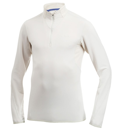 Pullover Lange Mouwen Met Rits En Bodymapping Heren Wit