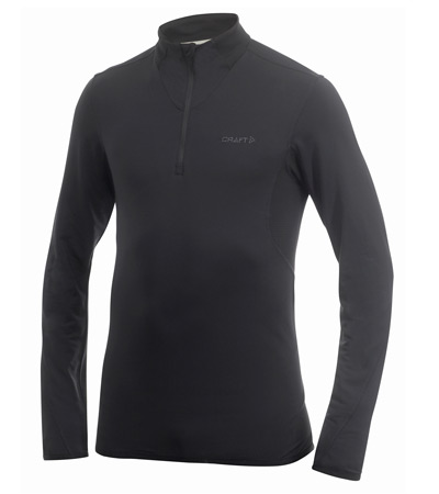 Pullover Lange Mouwen Met Rits En Bodymapping Heren Zwart