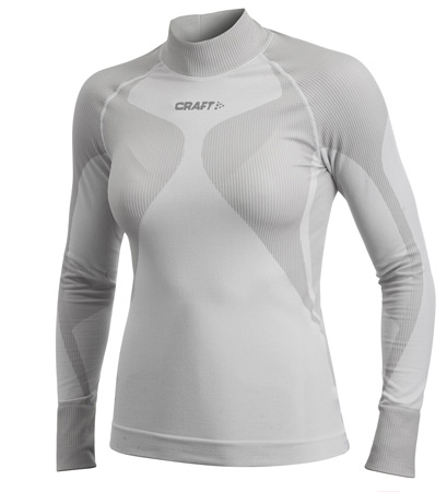 Pro Warm Undershirt Dames Lange Mouwen Mock Neck Wit