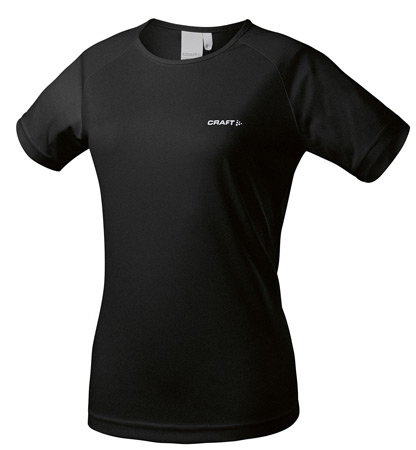 Active Run Tee Dames Zwart