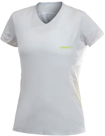 Elite Run V Neck Tee Dames Haze