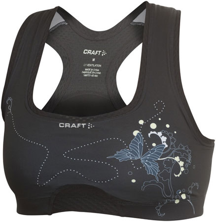 Sport Bra Black Print A B Cup