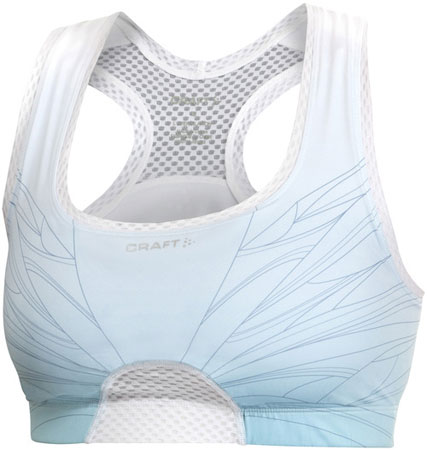Sport Bra White Print A B Cup