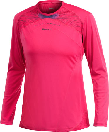 Performance Run Tee Lange Mouwen Russian Rose Dames