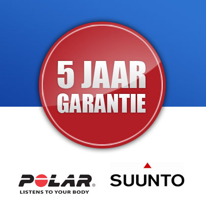 picture 5 jaar garantie Polar en Suunto