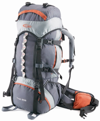 Trail 65 liter Rugzak Grey Steel Tabasco