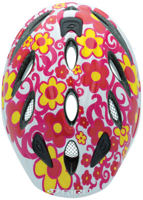 Giro : Spree Wit/Roze Bloemen Fietshelm 
