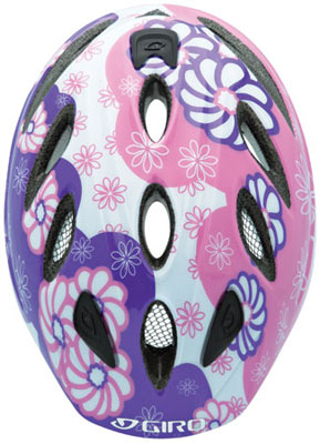 Giro : Rascal Wit/Paarse Bloemen Fietshelm 