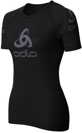 Ondershirt Logoline Dames Grijs Zwart Met Korte Mouwen