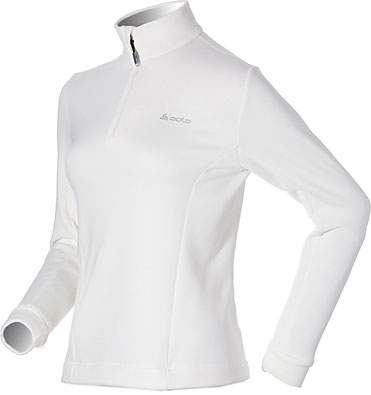 Odlo : Shirt Fleece Lange Mouwen Sugar Bowl Wit Dames 