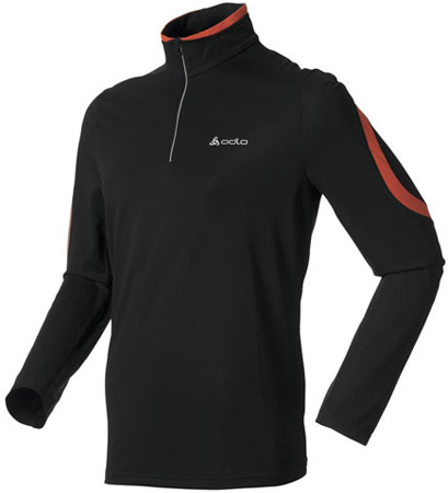 Stand up Collar L S ½ Zip Amarillorunning Heren Black Olympia Blue