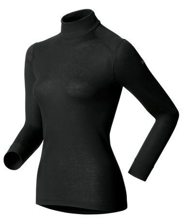Odlo : Shirt Lange Mouwen Warm En Col Black Dames  