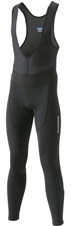 Shimano : Performance Windbreak Bibtight Met Zeem en Bretels Zwart  Heren  