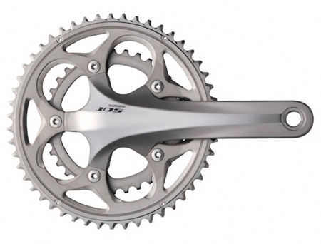 105 FC-5700 Crankstel Dubbel Zilver