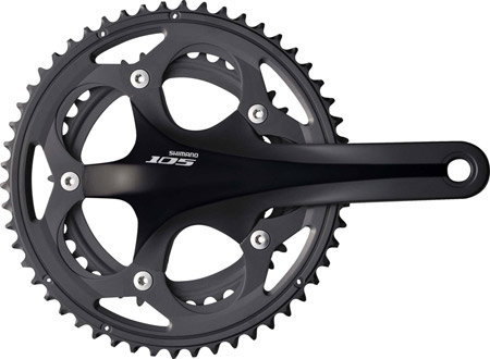 105 FC-5700 Crankstel Dubbel Zwart