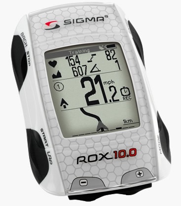 Sigma Rox 10.0 GPS Set Fietscomputer met Hartslagmeter Wit