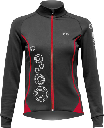 Ultima : Shirt Lange Mouwen Power 3 Zwart/Rood/Wit Dames 