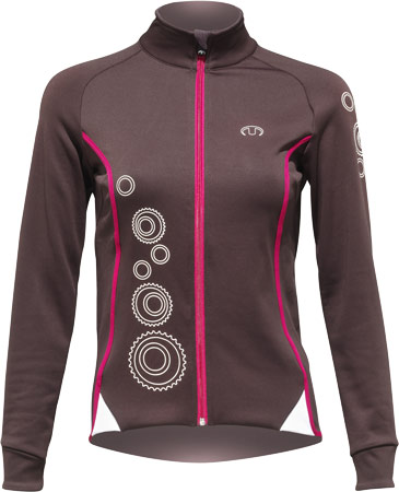 Ultima : Shirt Lange Mouwen Power 3 Bruin/Berry Rood/Wit Dames 