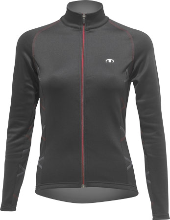 Ultima : Shirt Lange Mouwen Energy 3 Zwart/Wit/Rood Dames 