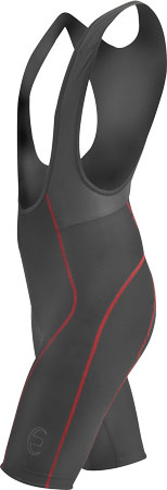 Indoor Bibshort Zwart Rood Heren