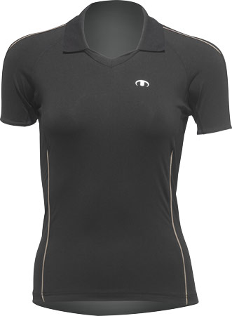 Indoor Jersey SS V Shaped Zwart Dames