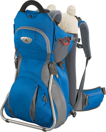 Jolly Comfort I Blue Kinderdrager - Vaude zijn best verkochte kind-draagsysteem, een stabiele draagtas tot maximaal 20 kilo.