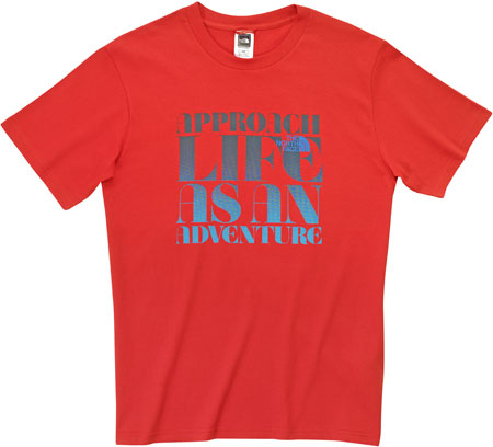 Men`s S S Approach Type Tee TNF Red