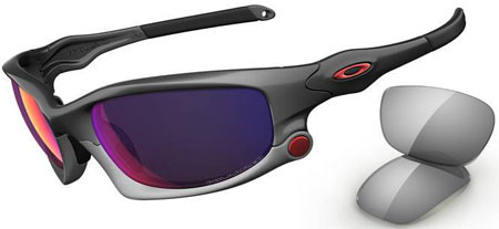 Split Jacket Grey Positive Red Iridium Polarized Zonnebril