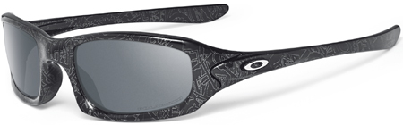 Fives Black Silver Text Black Iridium Polarized
