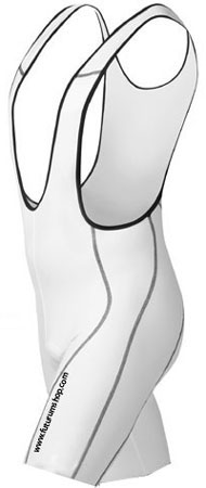 Men Pro Cycling Bib Short White