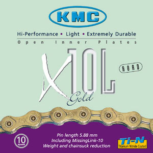 picture X10L 10-Speed Light Gold/Titanium Ketting