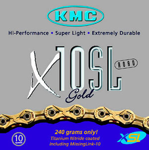 picture X10SL 10-Speed Superlight Gold/Titanium Ketting