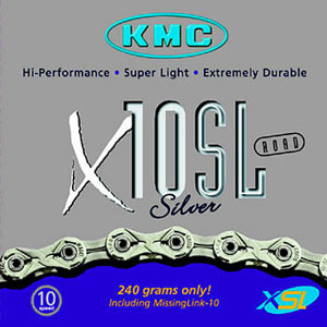 picture X10SL 10-Speed Superlight Silver/Titanium Ketting