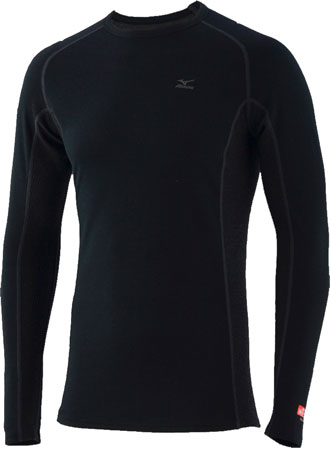 Middle Weight L S Crewneck Ondershirt Black Heren