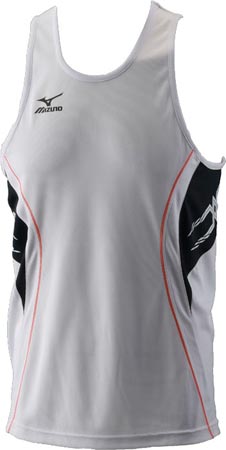Team Running Singlet White Black Orange