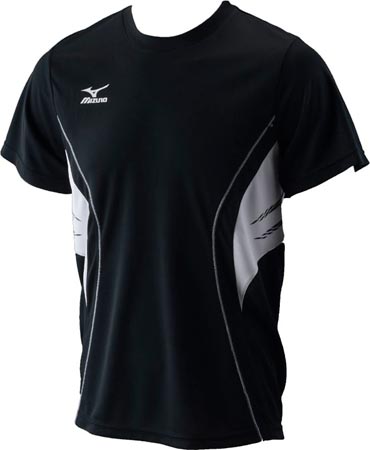 Team Running Tee Black White Grey