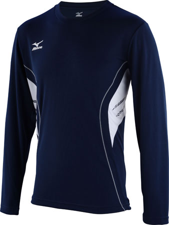 Team Running L S Navy White Grey