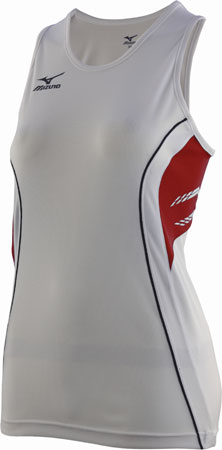 Women`s Singlet White Red Navy