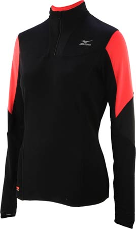 BT L S 1 2 Zip Combo Shirt Dames Black Raspberry