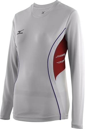 Women`s L S Tee Team White Red Navy