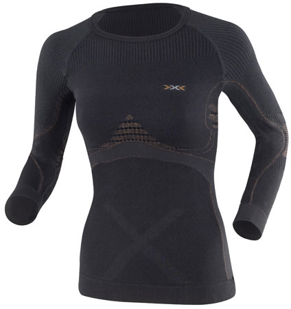 Undershirt Lange Mouwen Extra Warm Grijs Oranje Dames