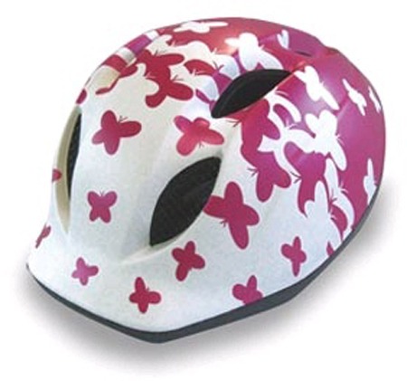 Buddy Butterfly Wit/Roze Helm
